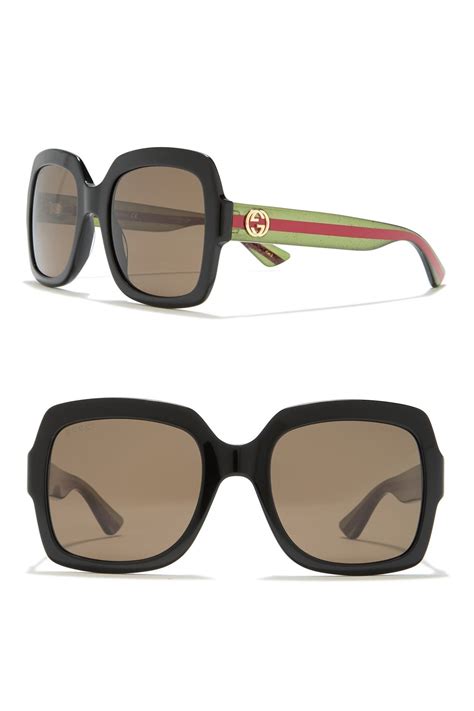 gucci oversized gradient square sunglasses 54mm|Gucci havana square sunglasses.